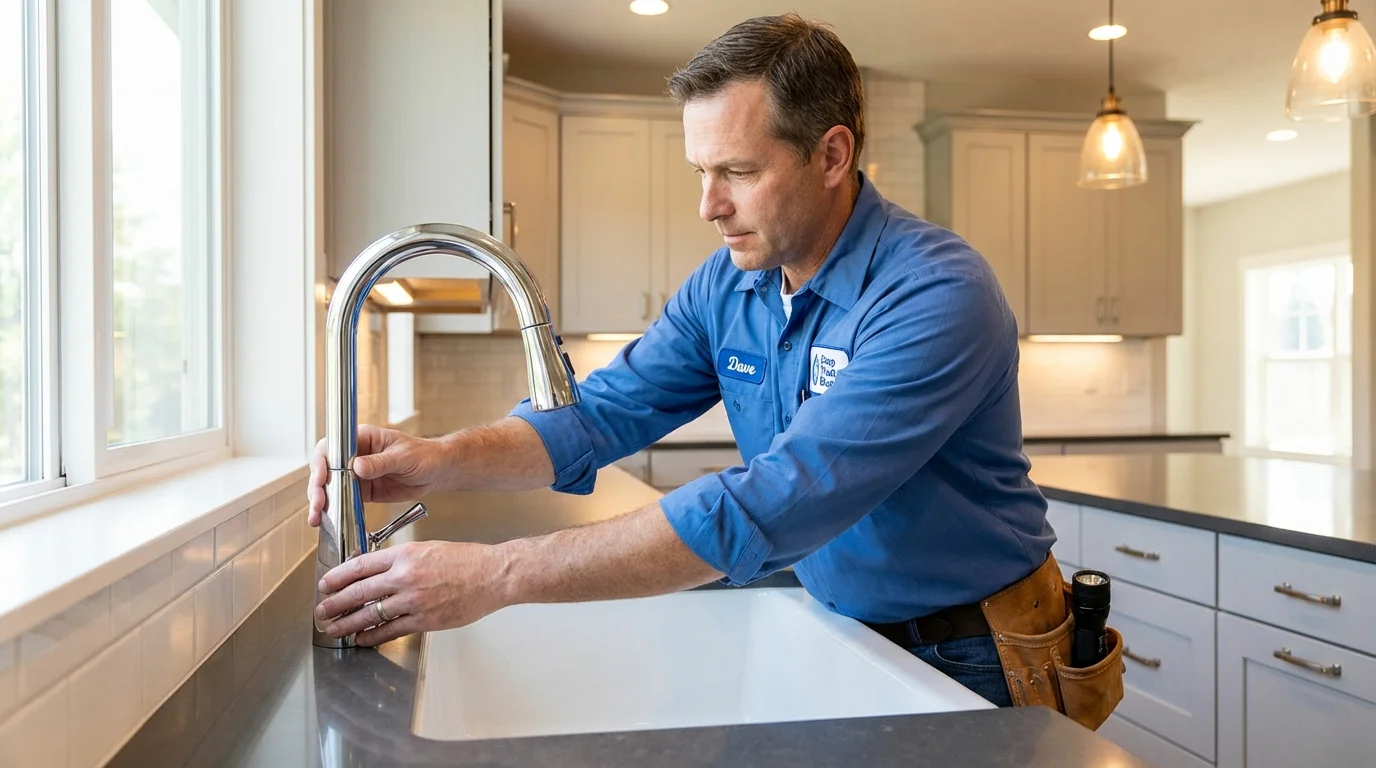 Kitchen faucet installation by Johns Plumbing LLC in Keyes